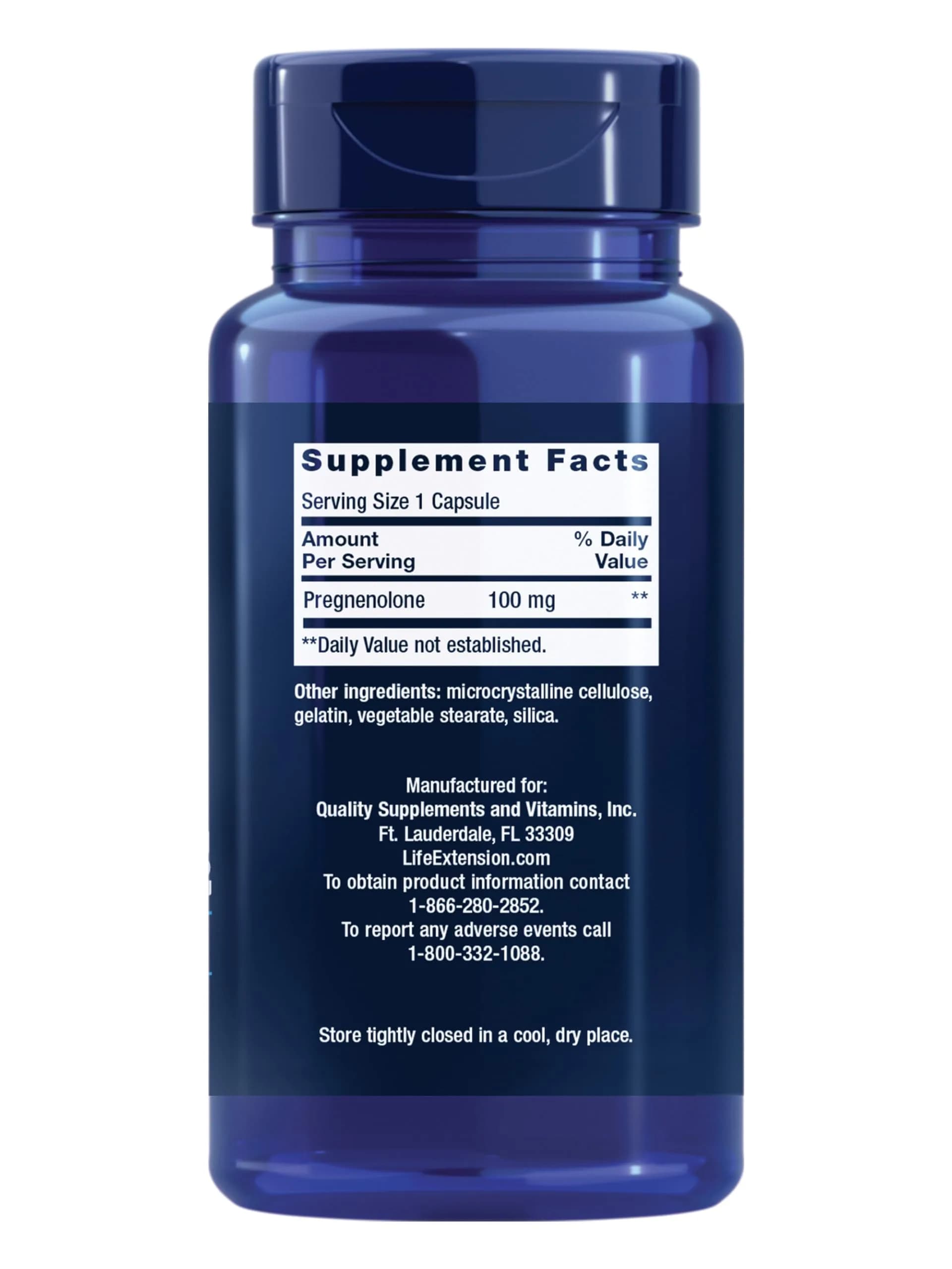 Life Extension Pregnenolone Hormone Balance Supplement 100 mg (100 Count) | Supports Cognitive Health & Mood - view 2