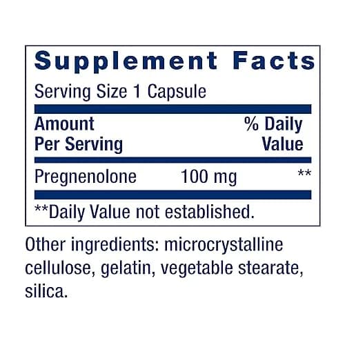Life Extension Pregnenolone Hormone Balance Supplement 100 mg (100 Count) | Supports Cognitive Health & Mood thumbnail 3