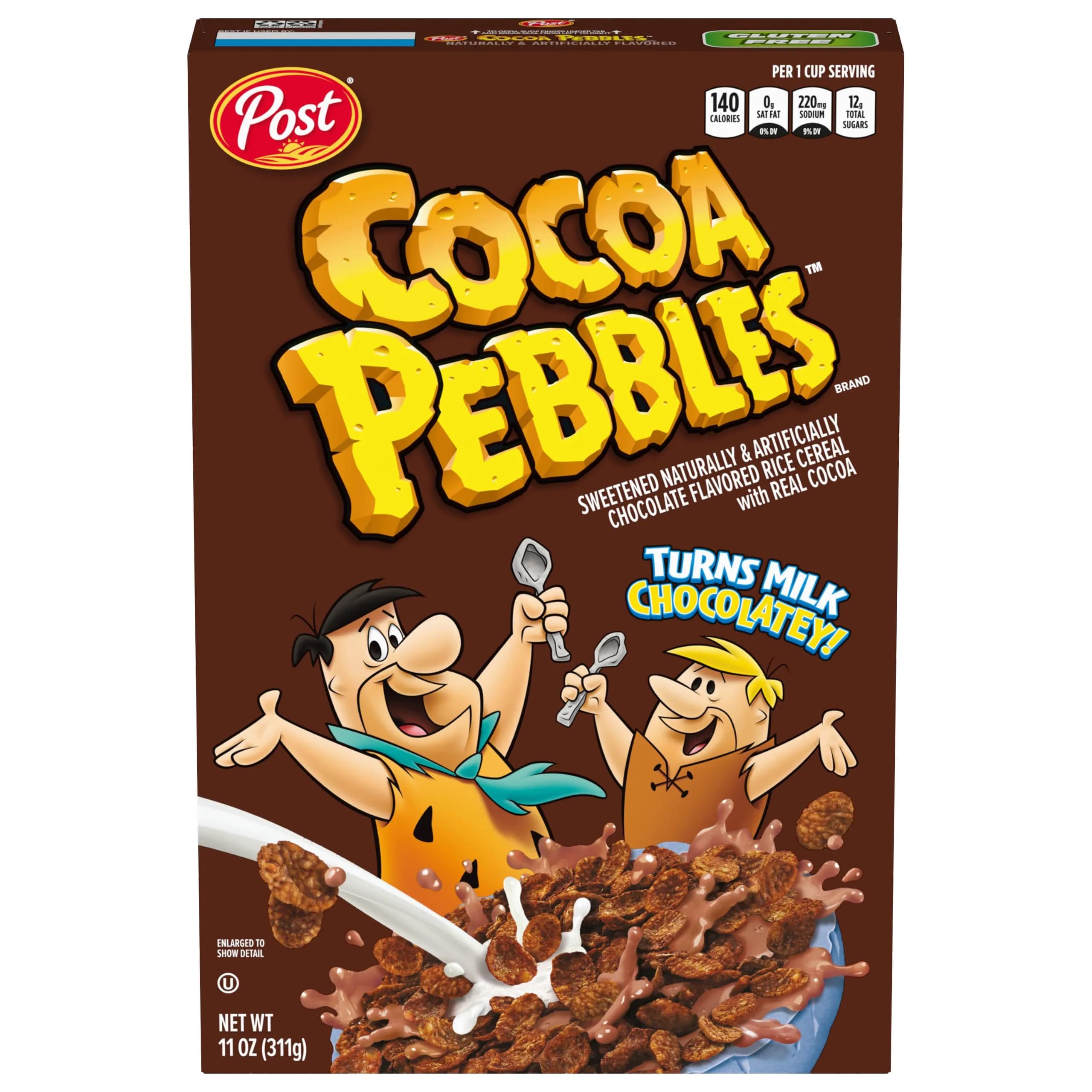 Pebbles Cocoa Chocolate Breakfast Cereal Gluten Free 23 oz (652 g) | Rich Chocolate Flavor & Crispy Rice Crunch — 11 Ounce