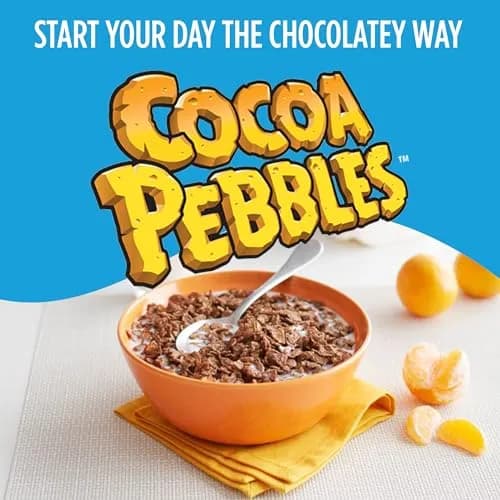Pebbles Cocoa PEBBLES Chocolate Breakfast Cereal 298g (11 oz) | Gluten Free Rice Cereal Flakes thumbnail 3