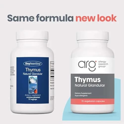 Allergy Research Group Thymus Ovine Glandular Extract 75 Vegicaps | Supports Immune & Thymus Health thumbnail 5