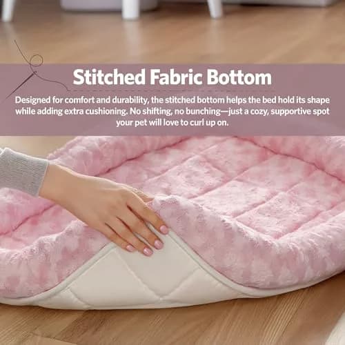 QuietTime by MidWest Bolster Dog Crate Bed Medium 30-Inch 73cm x 51cm x 9cm Fashion Pink | Cozy All-Season Comfort thumbnail 5
