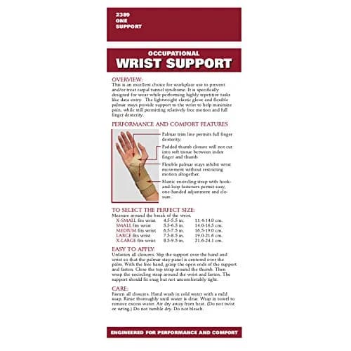 OTC Wrist Support, Occupational Glove, Knit Elastic, X-Large (Right Hand) | Support for Repetitive Tasks with Full Dexterity thumbnail 5