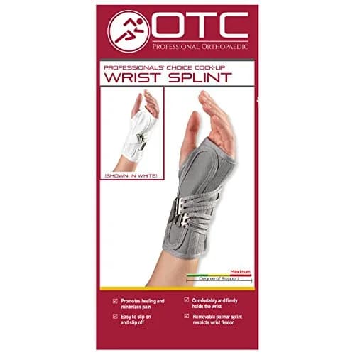 OTC Wrist Splint Large (Left Hand) | Carpal Tunnel Support with Metal Preshaped Splint thumbnail 3