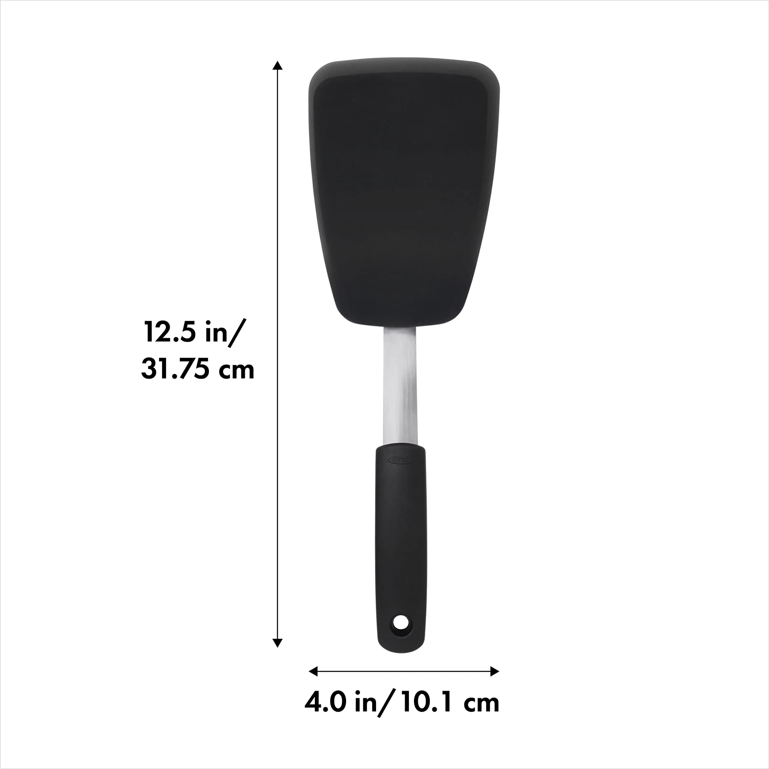 OXO Good Grips Large Silicone Flexible Turner | Heat-Resistant, Non-Stick Safe, Stainless Steel Handle - view 3