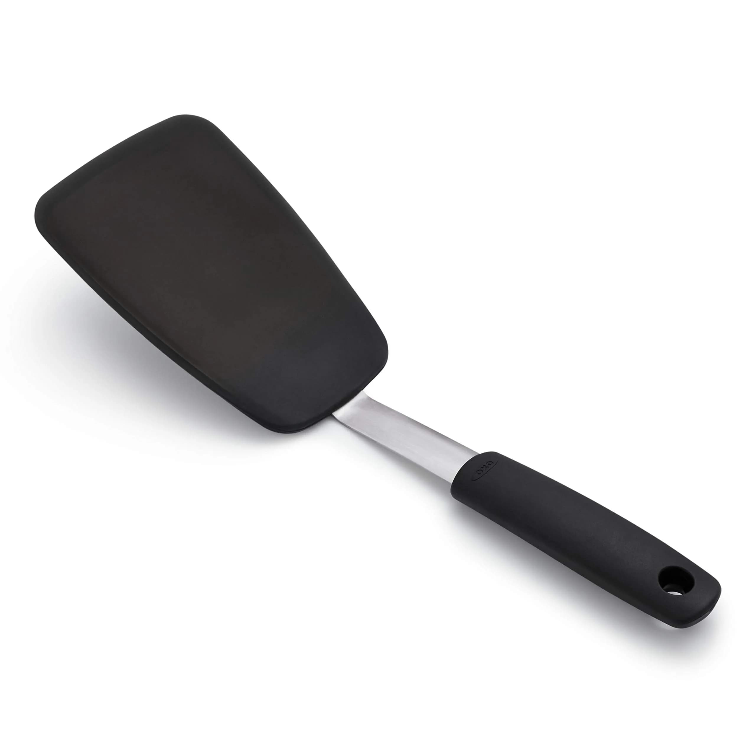 OXO Good Grips Large Silicone Flexible Turner | Heat-Resistant, Non-Stick Safe, Stainless Steel Handle - view 4