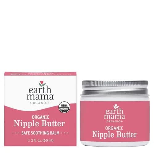 Earth Mama Organic Nipple Butter 2 fl oz (59 ml) | Lanolin-Free Balm for Breastfeeding & Dry Skin thumbnail 1