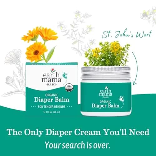 Earth Mama Organic Diaper Balm 60ml (2 Fl Oz) | EWG Verified, Petroleum-Free, Calendula for Sensitive Skin (2-Pack) thumbnail 7