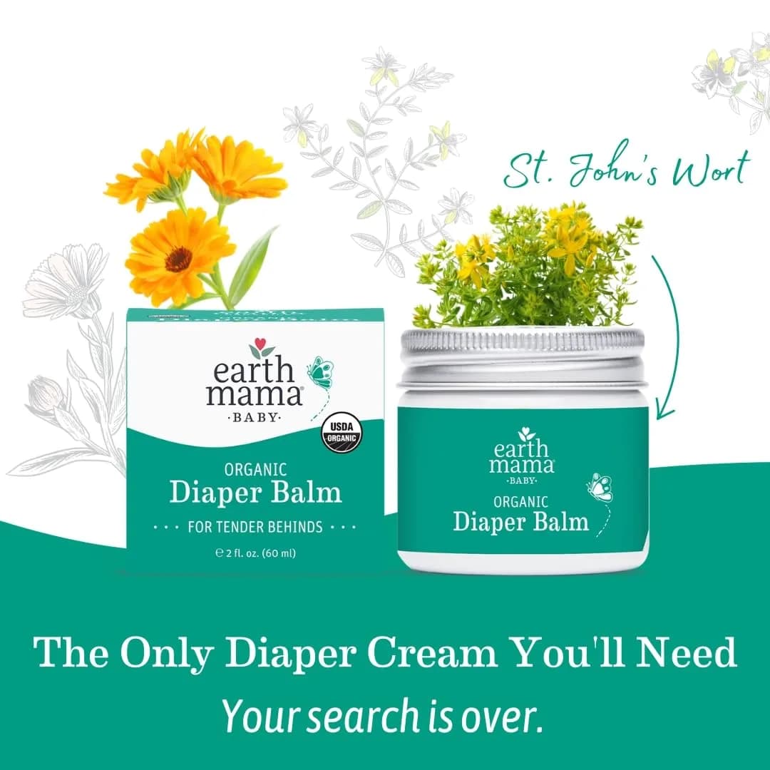 Earth Mama Organic Diaper Balm 60ml (2 Fl Oz) | EWG Verified, Petroleum-Free, Calendula for Sensitive Skin (2-Pack) - view 7