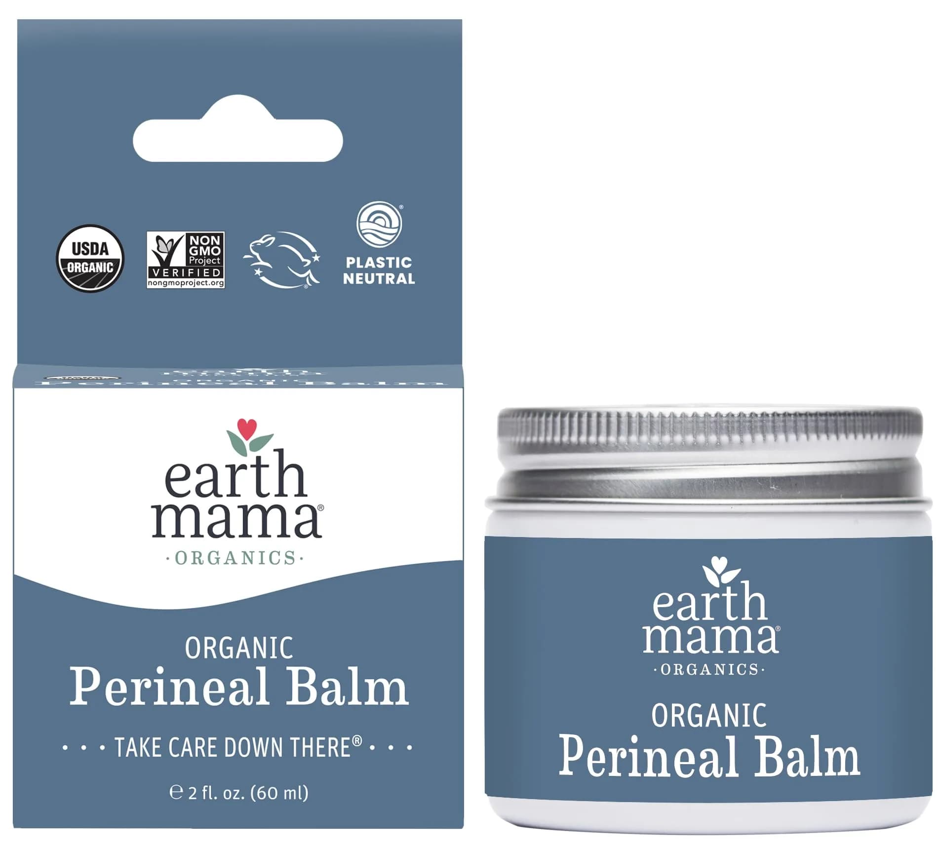 Earth Mama Organic Perineal Balm 2 Fl Oz | Soothing Postpartum & Pregnancy Care — 2 Fl Oz