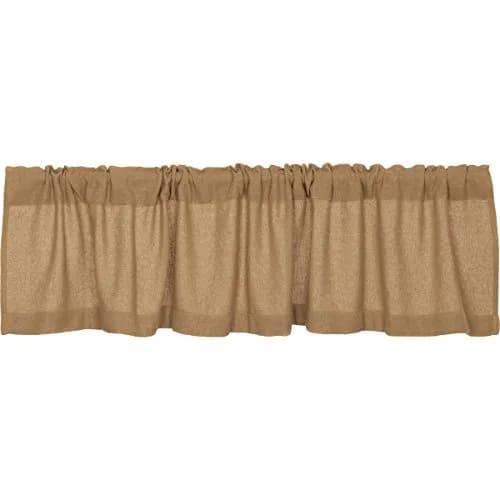 VHC Brands Burlap Natural Window Valance, Tan, 16x72 | Rustic Farmhouse Charm with Easy Care thumbnail 4