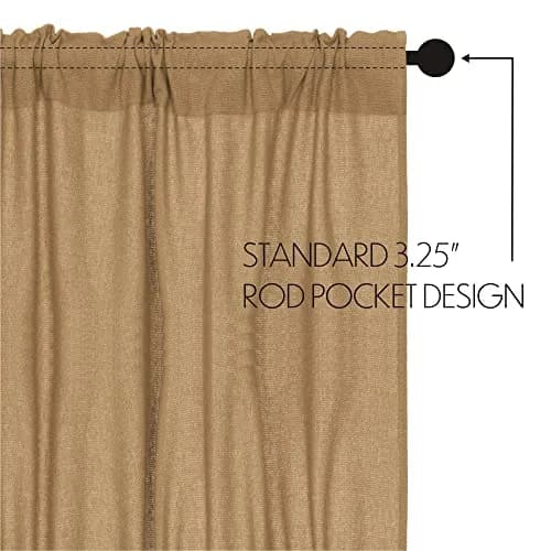VHC Brands Burlap Natural Window Valance, Tan, 16x72 | Rustic Farmhouse Charm with Easy Care thumbnail 6