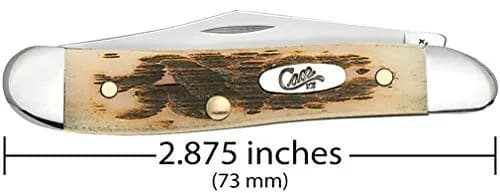 Case Pocket Knife Amber Bone Peanut 2 7/8 Inches | Durable, Compact & Made in USA thumbnail 2