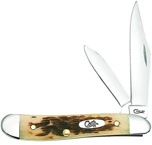 Case Pocket Knife Amber Bone Peanut 2 7/8 Inches | Durable, Compact & Made in USA - main product image