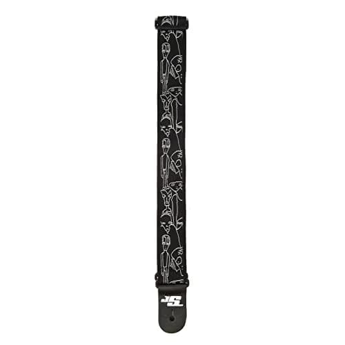 D'Addario 50MM Js Strap, Silver Sketches | Adjustable Guitar Strap with Joe Satriani Artwork thumbnail 3