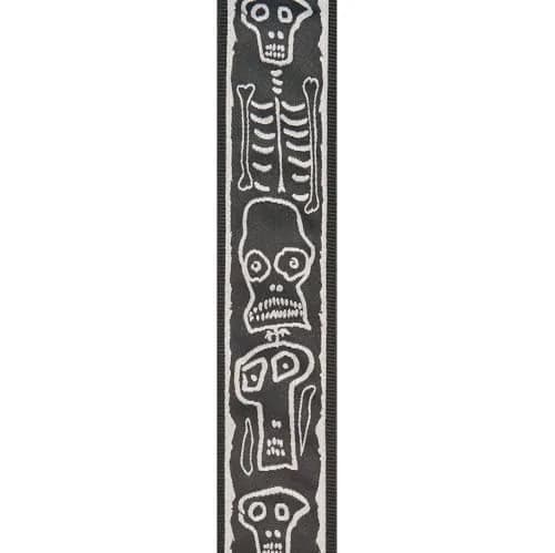 D'Addario Planet Waves 50JS01 Joe Satriani Guitar Strap, Skull n' Bones | Adjustable nylon strap with Satriani artwork thumbnail 4