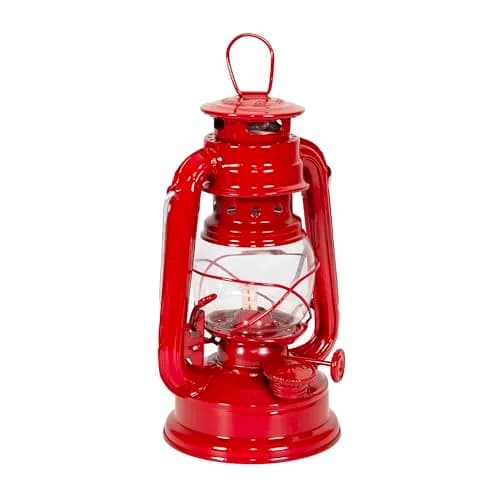 Stansport 8" Hurricane Lantern Red | Classic Metal Fuel Lamp for Camping & Outdoors thumbnail 2