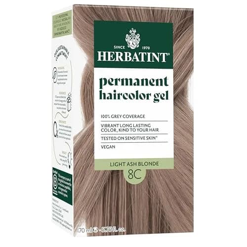 Herbatint 8C Light Ash Blonde Permanent Hair Dye | Ammonia-Free, Vegan, Gluten-Free, 5.75 Fl Oz thumbnail 1