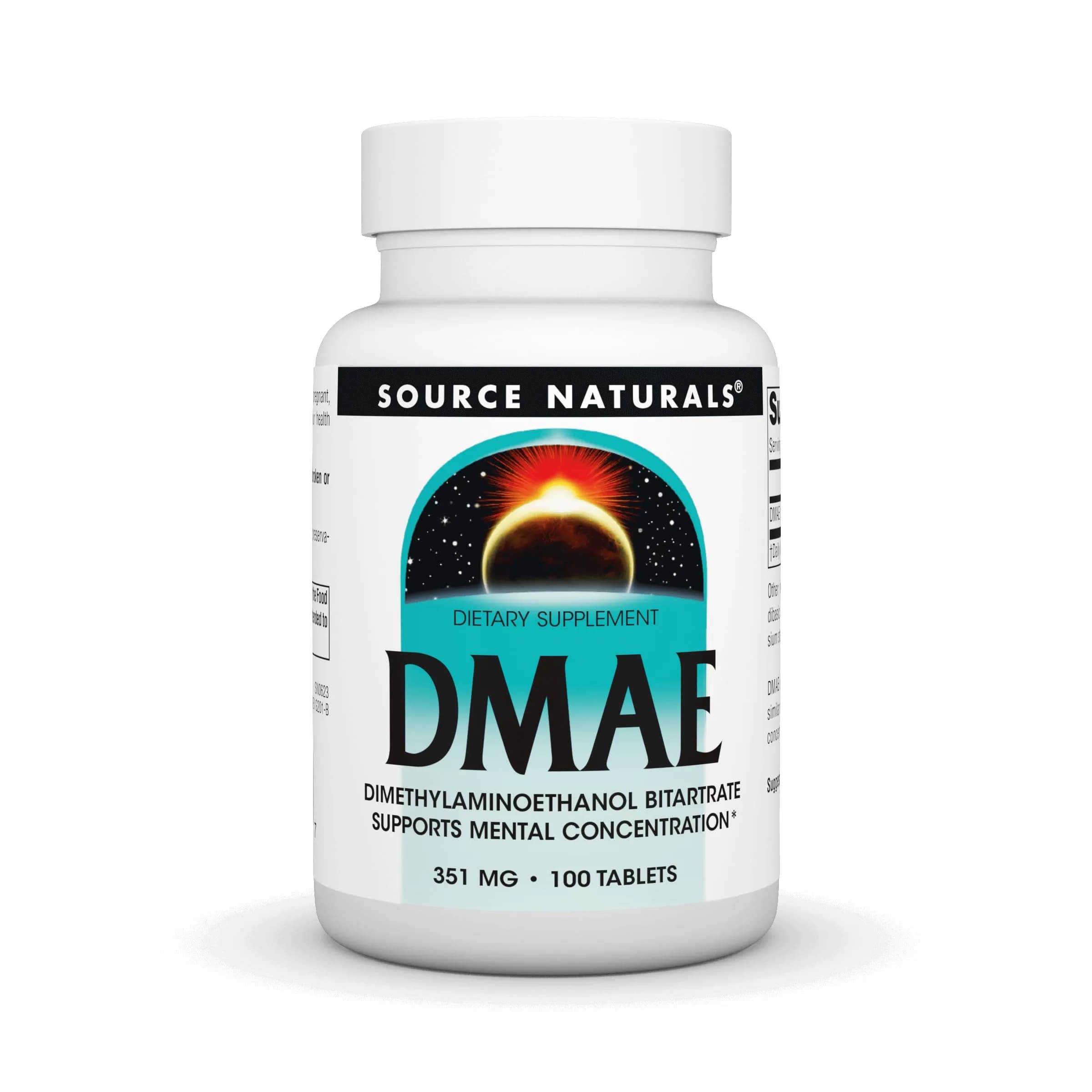 Source Naturals DMAE 351 mg 100 Tablets | Supports Mental Concentration & Brain Health - main product image