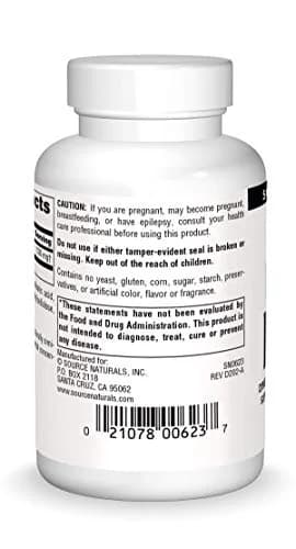 Source Naturals DMAE 351 mg 100 Tablets | Supports Mental Concentration & Brain Health thumbnail 3