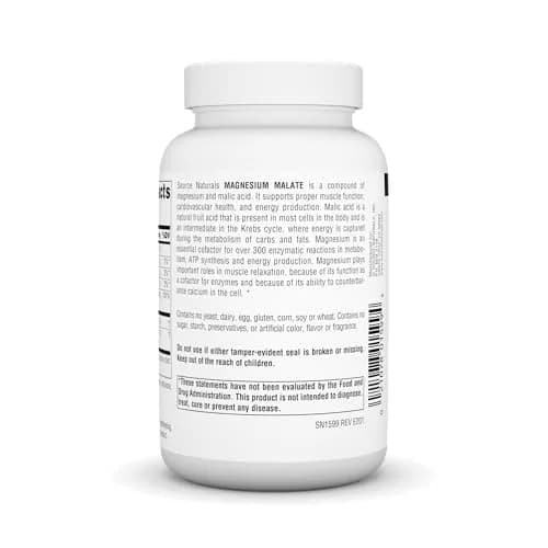 Source Naturals Magnesium Malate Capsules 3750 mg (100 Count) | Supports Muscle & Energy Production thumbnail 3