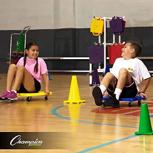 Champion Sports 12" Wood Scooter – Wooden Base with Full Bumper & Swivel Casters for Active Play & PE Class thumbnail 4