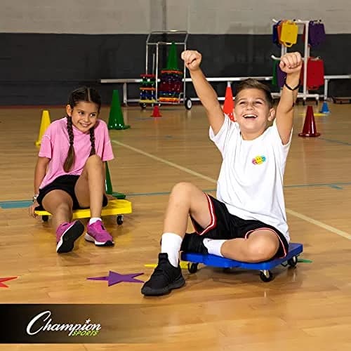 Champion Sports 12" Wood Scooter – Wooden Base with Full Bumper & Swivel Casters for Active Play & PE Class thumbnail 5