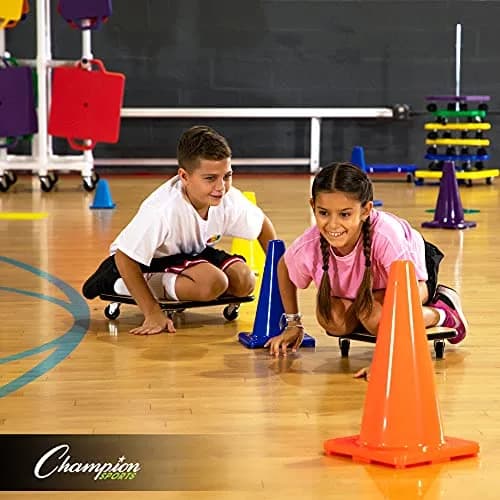 Champion Sports 12" Wood Scooter – Wooden Base with Full Bumper & Swivel Casters for Active Play & PE Class thumbnail 6
