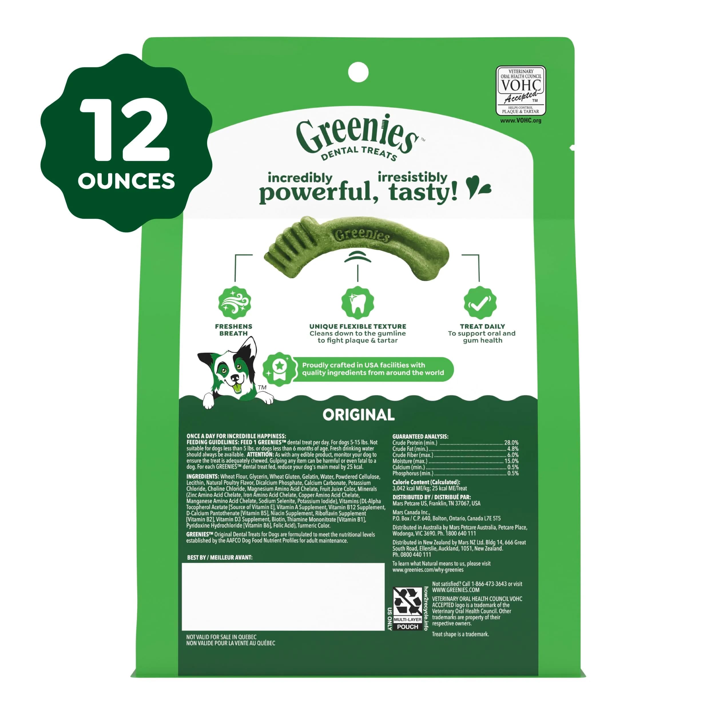 Greenies Teenie Original Dental Dog Treats, Chicken, 43 Count (12 oz / 340 g) | Veterinarian-Recommended for Small Dogs - view 9