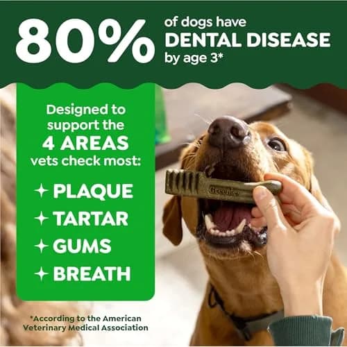 Greenies Teenie Original Natural Dental Dog Treats, Chicken, 65 Count (18 oz / 510 g) | Veterinarian-Recommended Dental Care for Dogs 5-15 lbs thumbnail 4