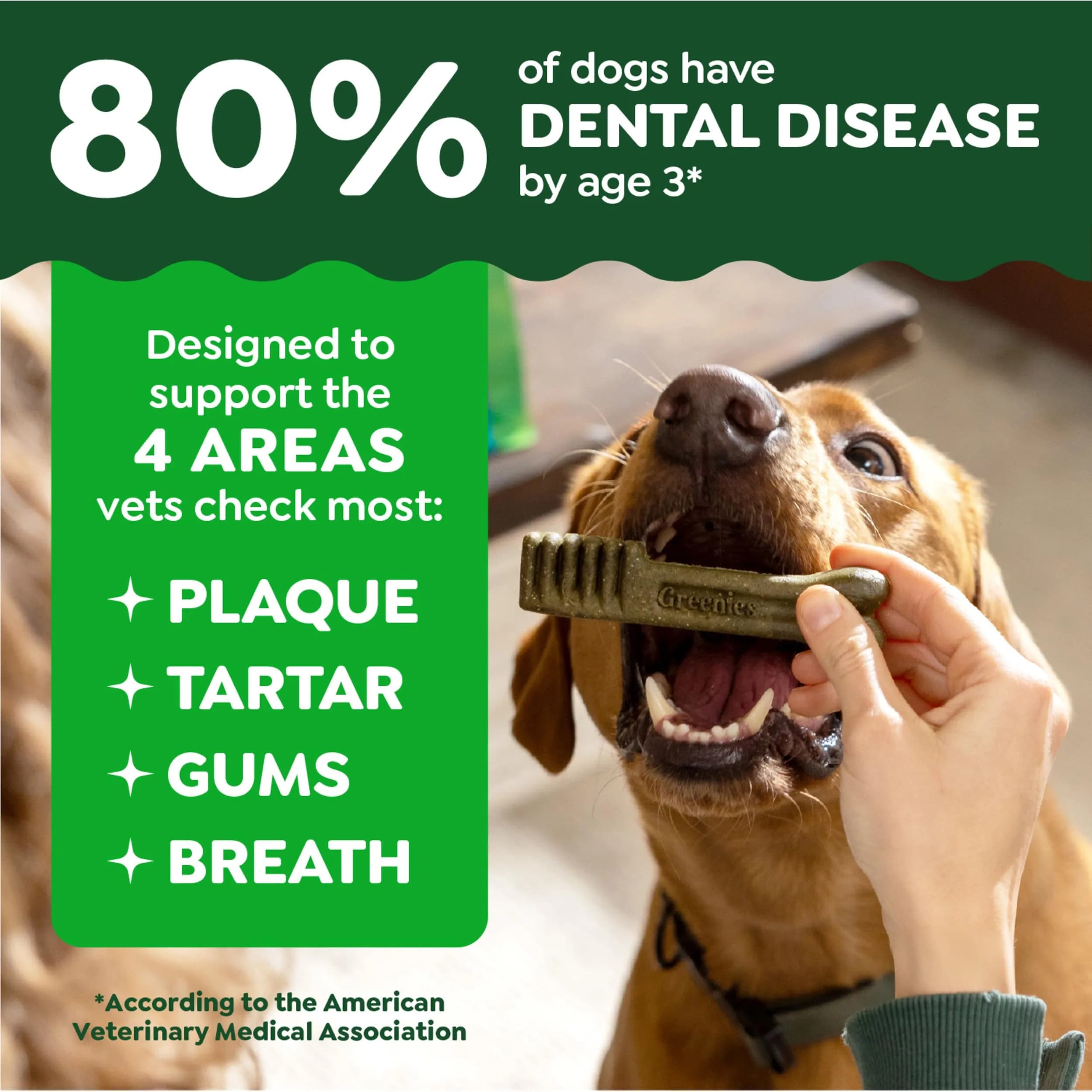 Greenies Teenie Original Natural Dental Dog Treats, Chicken, 65 Count (18 oz / 510 g) | Veterinarian-Recommended Dental Care for Dogs 5-15 lbs - view 4