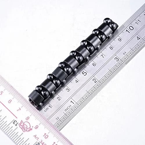 VIKI LYNN Hematite Magnetic Bracelets for Men and Women | Adjustable Magnetic Fidget Wristband Jewelry Gift thumbnail 5