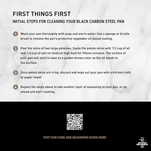Matfer Bourgeat Black Carbon Steel Crêpe Pan 19.6cm (7 5/8") | Induction Compatible Heavy Duty Fry Pan thumbnail 8