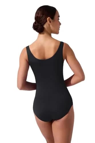 Capezio Tank Leotard Small | Classic V-neck, Sleeveless, Nylon Blend, Black thumbnail 3