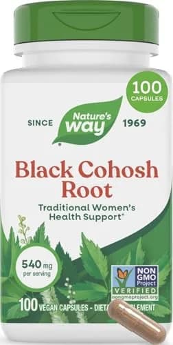 Nature's Way Black Cohosh Root Capsules 100 Count Vegan | Traditional Women's Herbal Supplement thumbnail 1