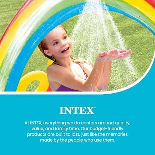 Intex Rainbow Ring Inflatable Play Center with Slide & Kiddie Pool 297cm x 193cm x 135cm | ASTM-Tested for Kids Ages 2+ thumbnail 6