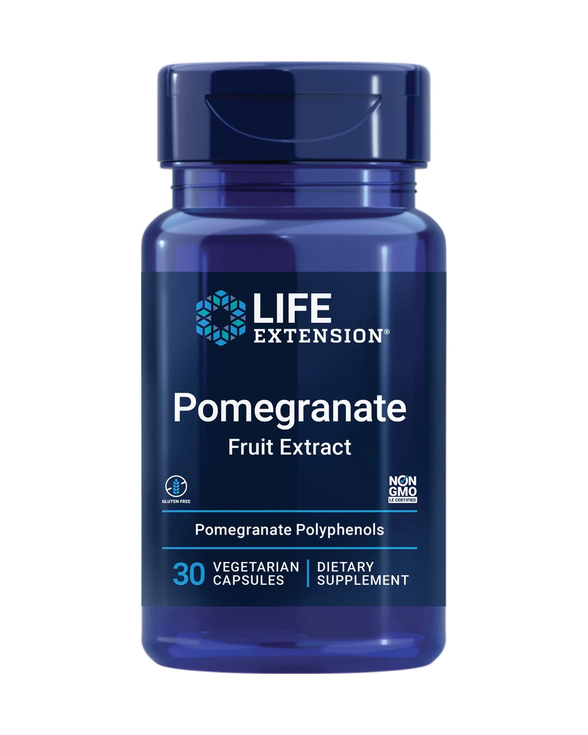 Life Extension Pomegranate Fruit Extract, 500 mg, 30 Capsules | Heart & Antioxidant Support — Capsules