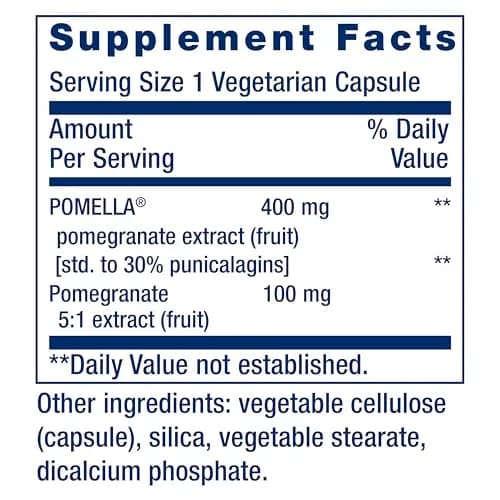 Life Extension Pomegranate Fruit Extract, 500 mg, 30 Capsules | Heart & Antioxidant Support thumbnail 2