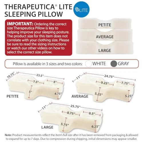 Therapeutica Cervical Pillow Large | Ergonomic Neck Support for Back & Side Sleepers thumbnail 8