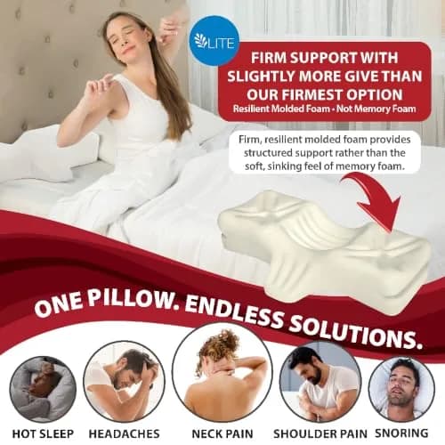 Therapeutica Cervical Pillow Large | Ergonomic Neck Support for Back & Side Sleepers thumbnail 2
