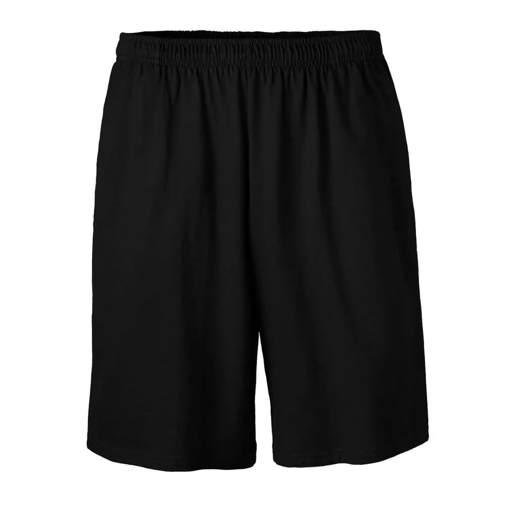 Soffe Men's Classic Cotton Pocket Short Black Large | 8" Inseam, Moisture-Wicking, Durable — Black