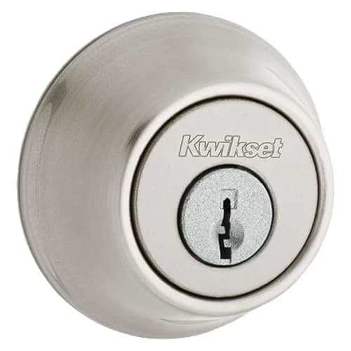 Kwikset 660 Single Cylinder Deadbolt Lock, Satin Nickel, 3.5 cm (1.38") Door Thickness | BHMA Grade 3 Certified Security thumbnail 4