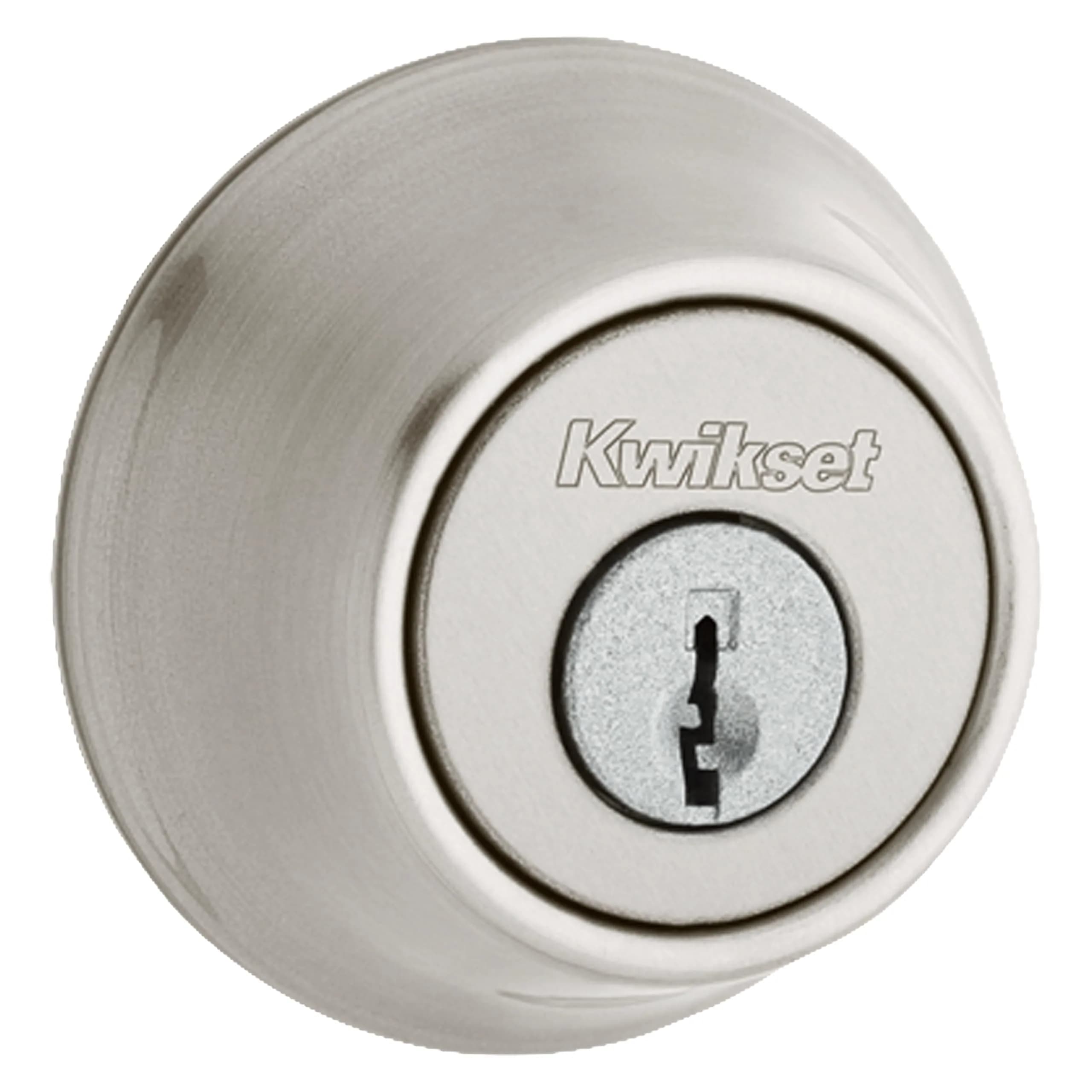 Kwikset 660 Single Cylinder Deadbolt Lock, Satin Nickel, 3.5 cm (1.38") Door Thickness | BHMA Grade 3 Certified Security - view 4
