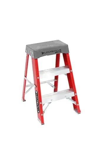 Louisville Ladder 2 ft Fiberglass Step Stool, FS1502, Type IA, 300 lbs | Industrial Grade Non-Conductive Ladder thumbnail 1
