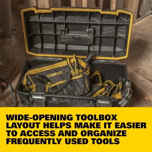 STANLEY 28 in. Structural Foam Portable Toolbox, Heavy Duty with Water-Resistant Seal thumbnail 3