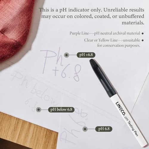 Lineco pH Testing Pen for Paper & Paperboard | Acid & Alkaline pH Indicator for Conservation thumbnail 4