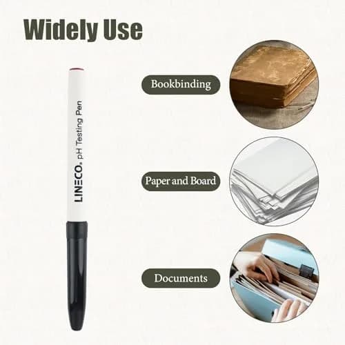 Lineco pH Testing Pen for Paper & Paperboard | Acid & Alkaline pH Indicator for Conservation thumbnail 8