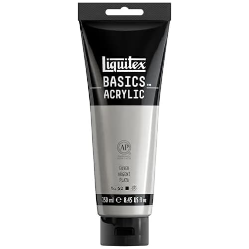 Liquitex BASICS Acrylic Paint, Cadmium Yellow Medium Hue, 118ml (4-oz) Tube | Artist-Quality Pigments for Beginners — Silver / 4 Fl Oz