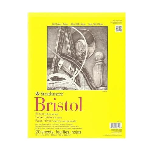 Strathmore 300 Series Bristol Paper Pad, Vellum, Tape Bound, 11x14 inches | Artist Paper for Dry Media thumbnail 1