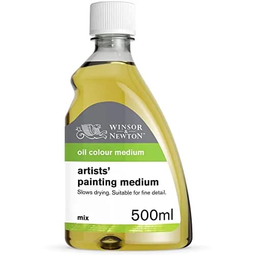 Winsor & Newton Oil Painting Medium 500ml (16.9 Fl Oz) | Slow Drying Gloss Medium for Detail & Glazing thumbnail 1